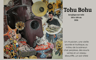 Tohu Bohu  Acrylique sur toile 100 x 100 cm 2026